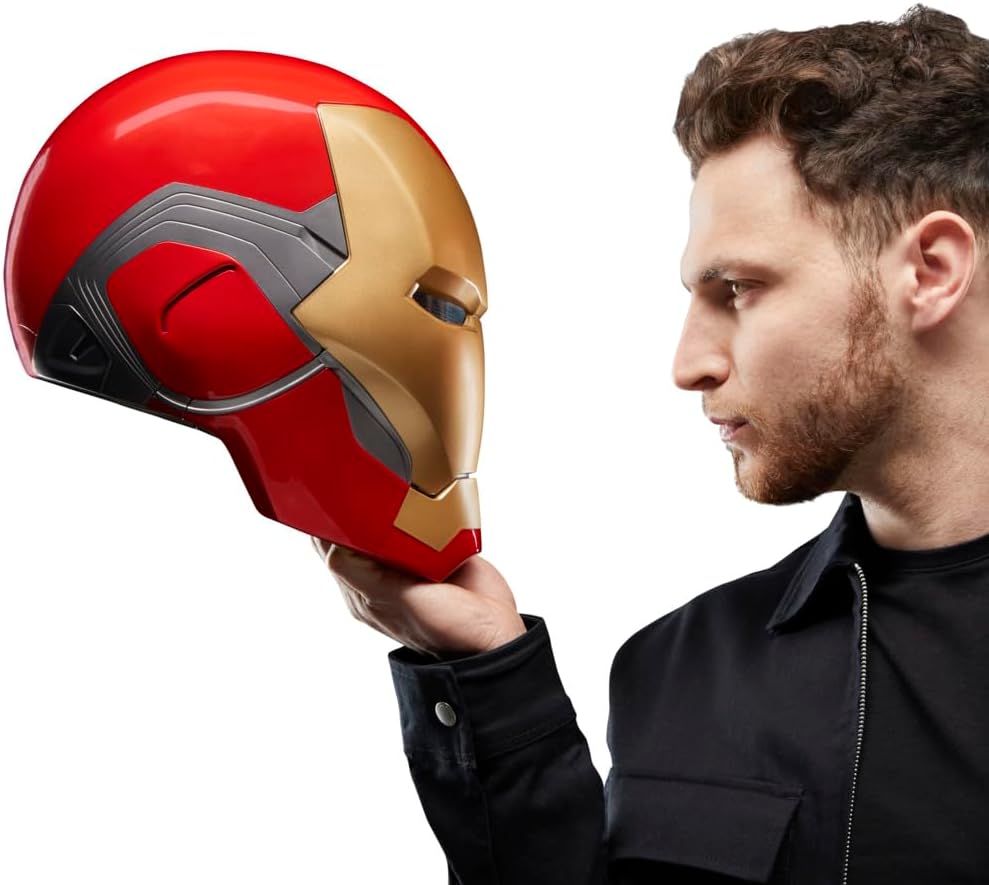 Avengers Marvel Legends Series Iron Man Premium Electronic Helmet with Light FX, Endgame Adult Roleplay Gear