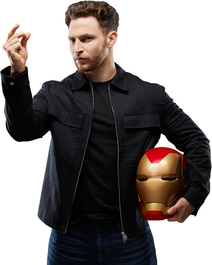 Avengers Marvel Legends Series Iron Man Premium Electronic Helmet with Light FX, Endgame Adult Roleplay Gear