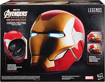 Avengers Marvel Legends Series Iron Man Premium Electronic Helmet with Light FX, Endgame Adult Roleplay Gear