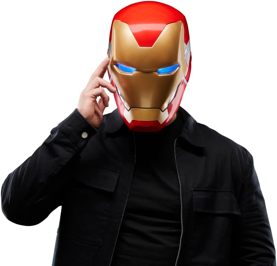 Avengers Marvel Legends Series Iron Man Premium Electronic Helmet with Light FX, Endgame Adult Roleplay Gear