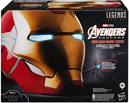 Avengers Marvel Legends Series Iron Man Premium Electronic Helmet with Light FX, Endgame Adult Roleplay Gear