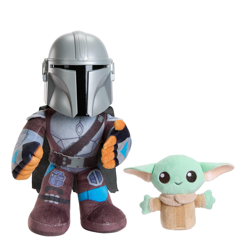 Star Wars Mandalorian Book of Boba Fett Series Mandalorian and grogu feature plush Disney+ disneyplus show sounds soft plushy toy - (HNT52), Grey
