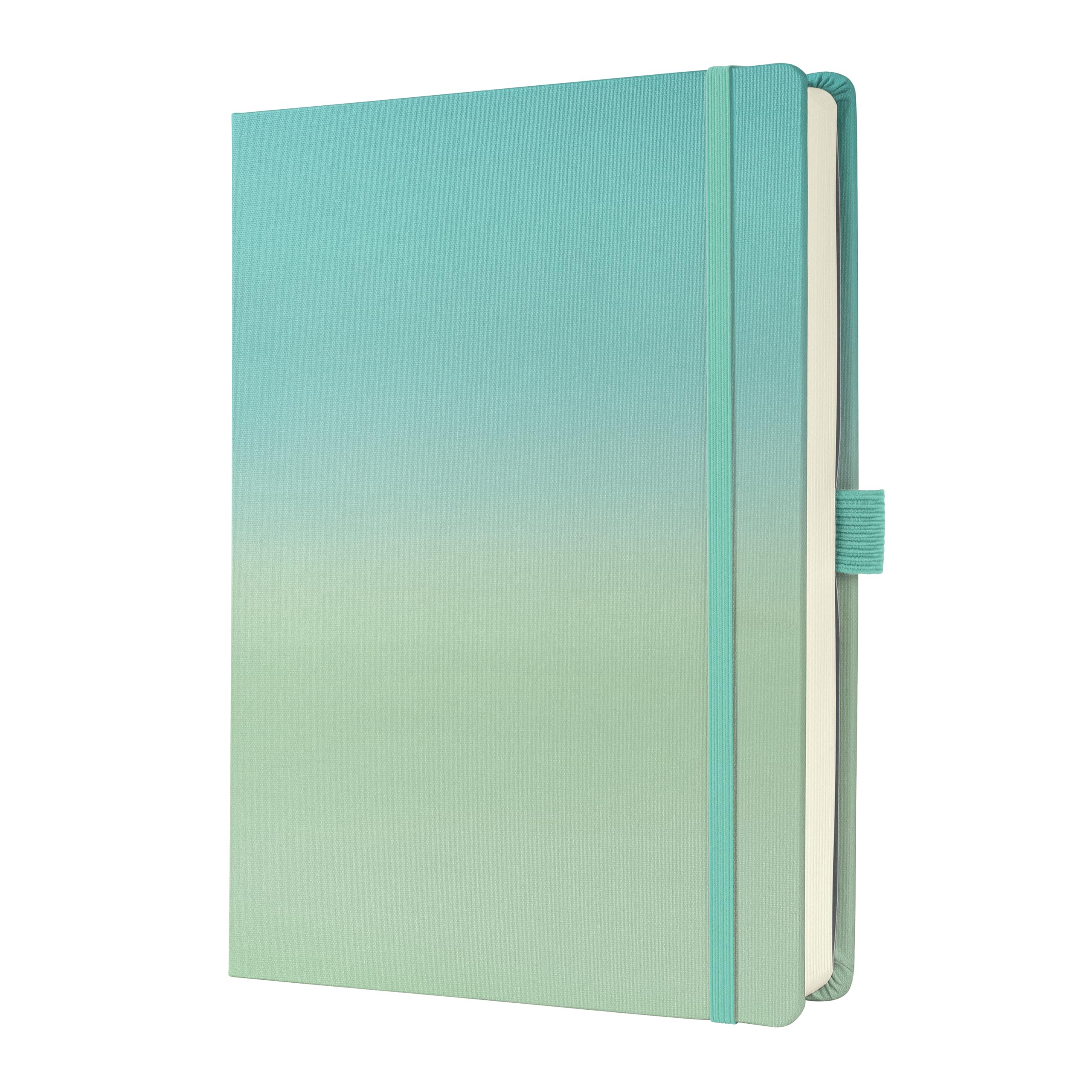 SIGEL JB102 Jolie Notebook, Gradient Sea, Dotted (dot Grid), 120 GSM, 17 x 22 cm, hardcover, 200 Pages, Turquoise, Mint Green