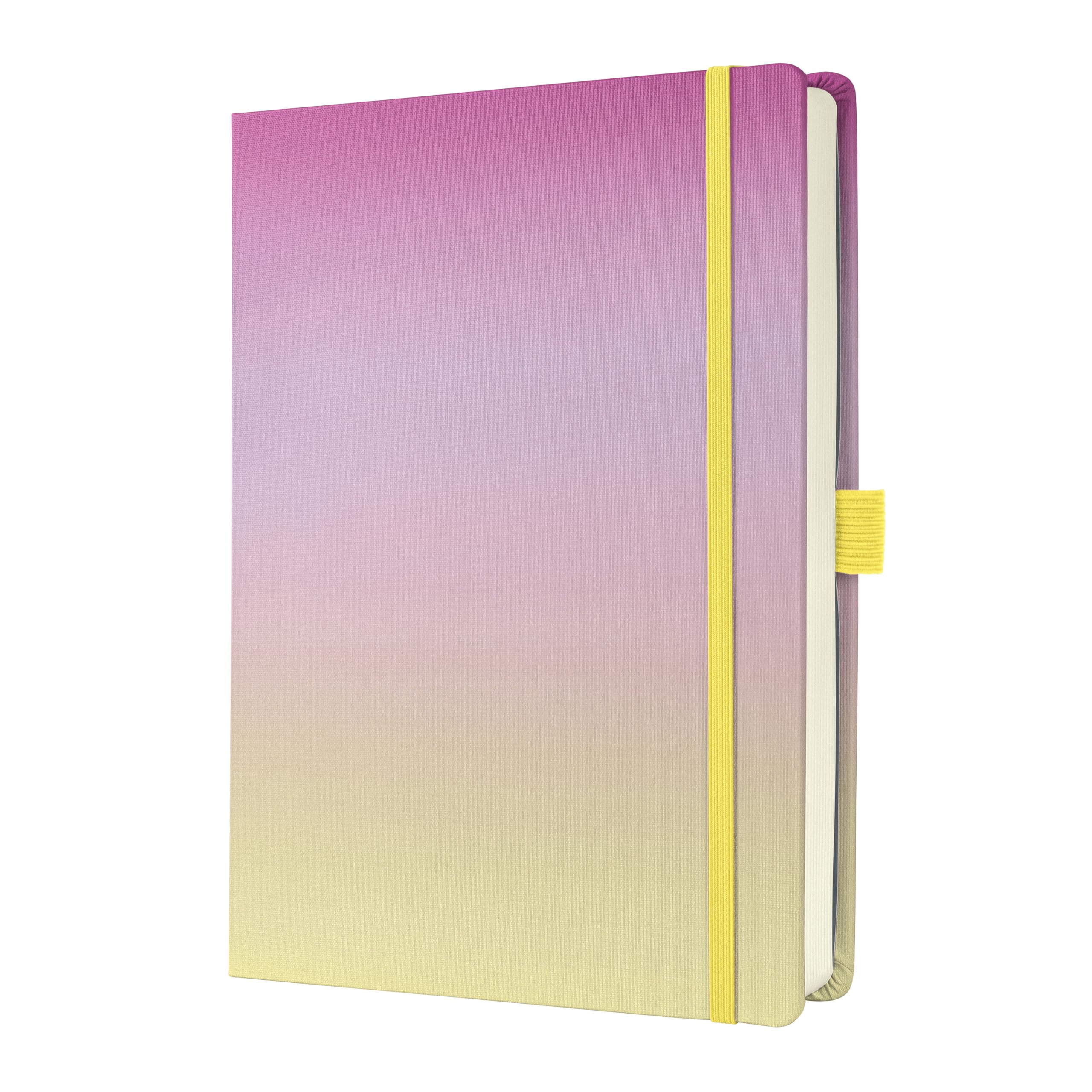 SIGEL JB101 Jolie Notebook, Gradient Ice-Cream, Dotted (dot Grid), 120 GSM, 17 x 22 cm, hardcover, 200 Pages, Pink, Yellow
