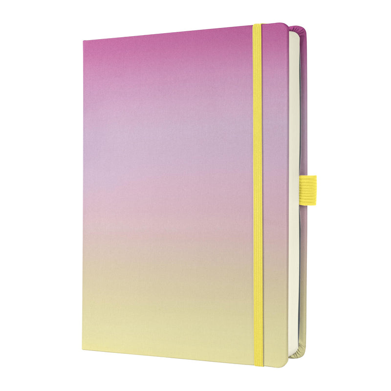 SIGEL JB101 Jolie Notebook, Gradient Ice-Cream, Dotted (dot Grid), 120 GSM, 17 x 22 cm, hardcover, 200 Pages, Pink, Yellow