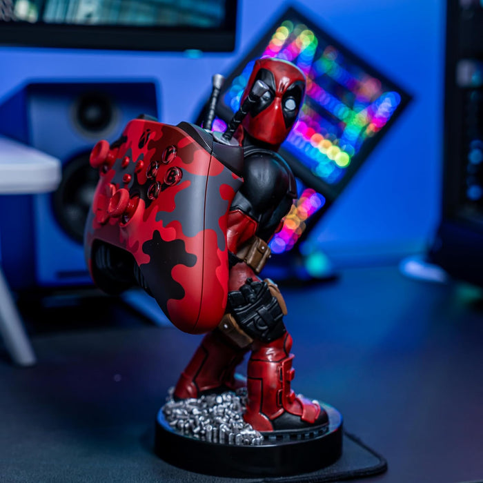 Cable Guys - Marvel Deadpool 3 Rear Repaint Gaming Accessories Holder & Phone Holder for Most Controller (Xbox, Play Station, Nintendo Switch) & Phones (iPhone, Samsung)