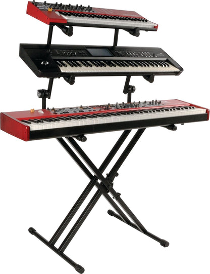 Quik Lok QL/623 Double Braced Triple Tier Keyboard Stand - Black