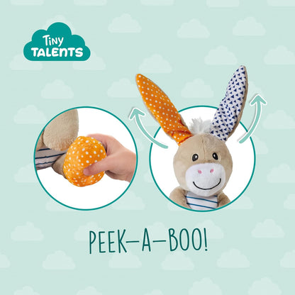 SES Creative 13136 Donkey-Peek-a-Boo Cuddly Toy, Yellow
