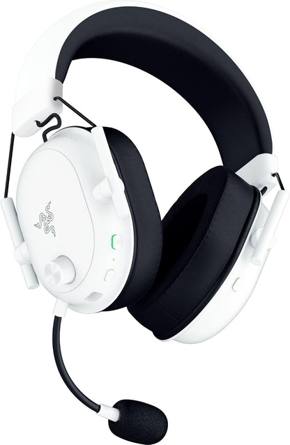 Razer BlackShark V2 Hyperspeed for PC - Wireless E-Sports Gaming-Headset Ultra Lightweight 280g (Super Wideband Microphone, TriForce Titanium 50mm Driver, Sound Isolating foam) White