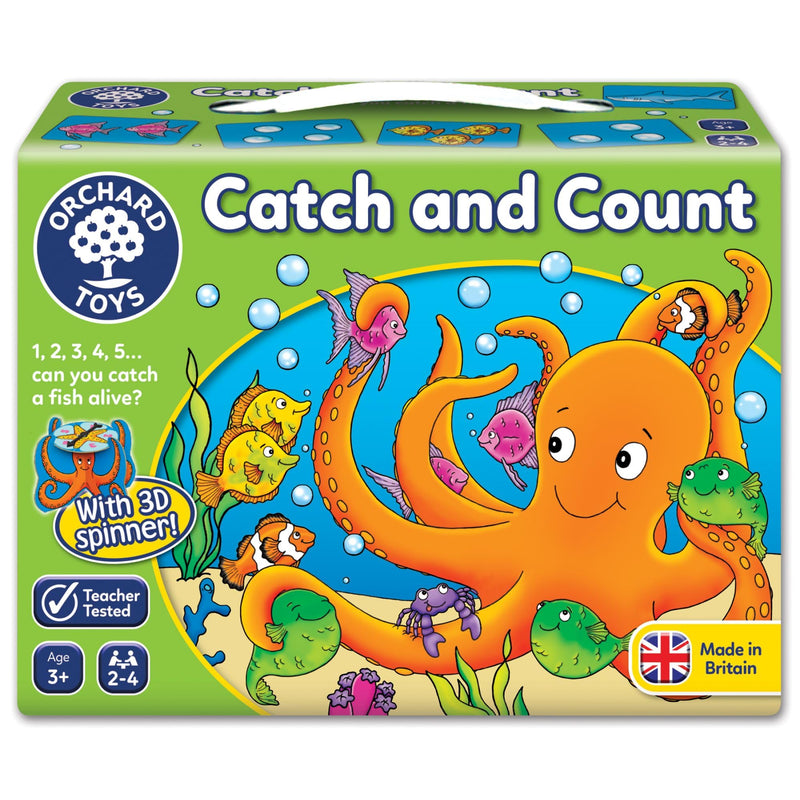 Orchard Toys Catch and Count Game, Practise Counting, A Fun Number and Counting Game for Children Age 3+, Educational Game Toy