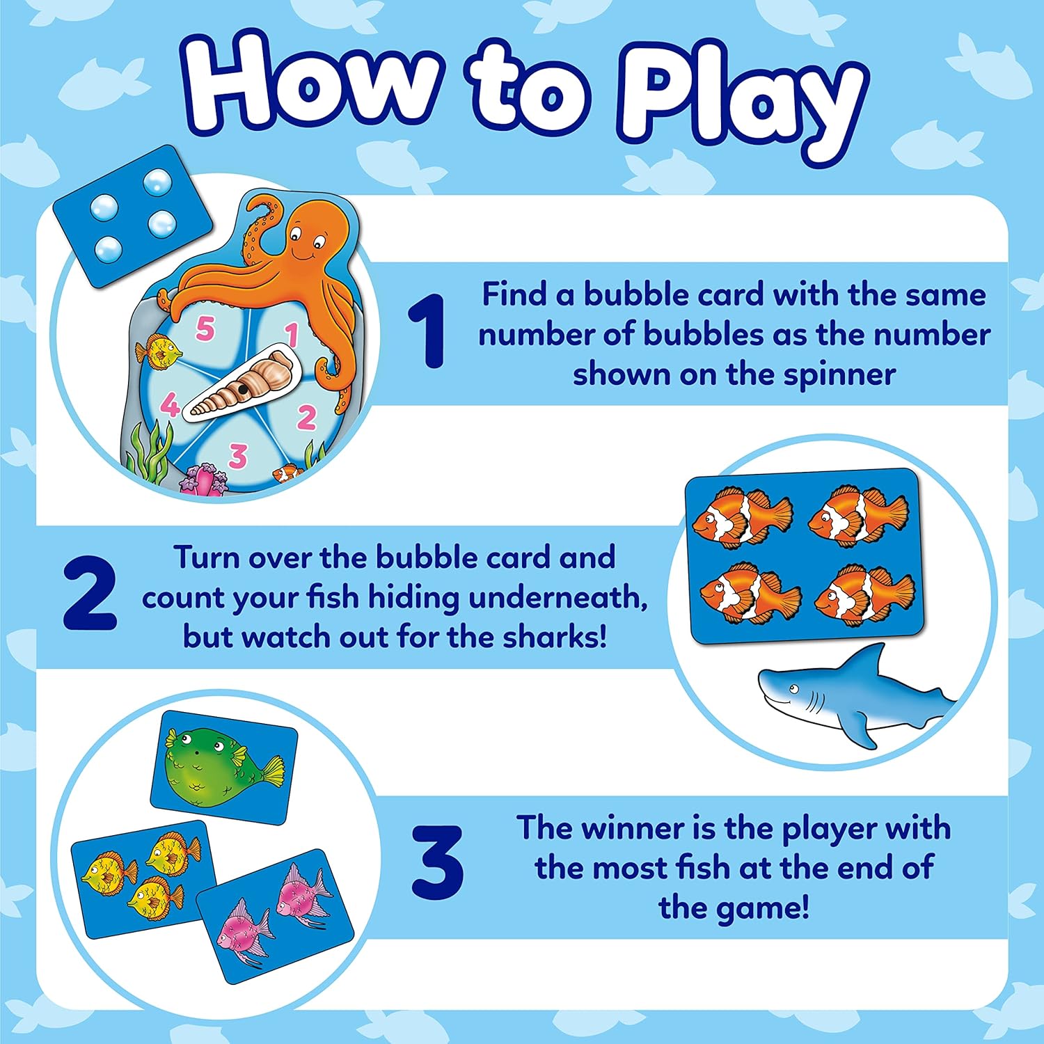 Orchard Toys Catch and Count Game, Practise Counting, A Fun Number and Counting Game for Children Age 3+, Educational Game Toy