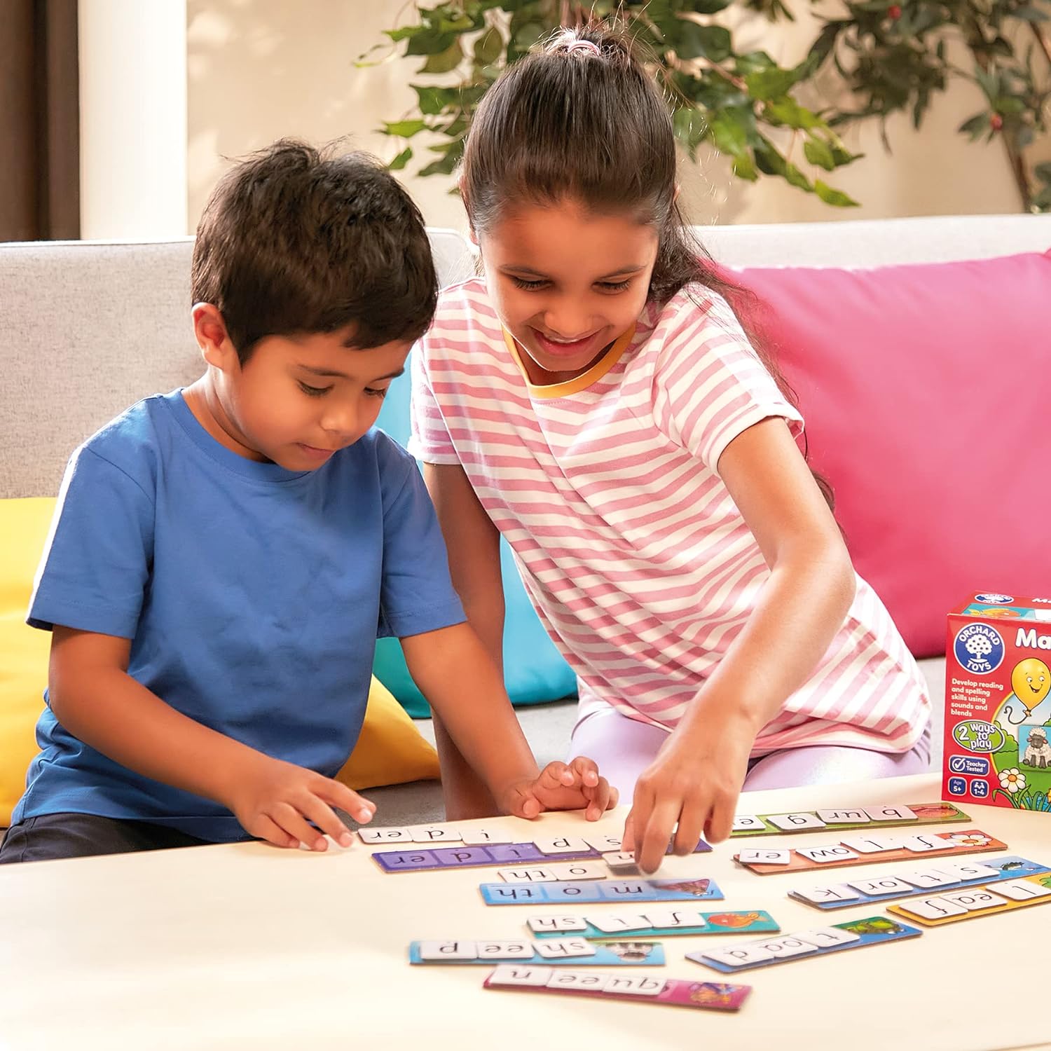Orchard Toys Match and Spell Next Steps, Educational Spelling Game Age 5+, Helps Teach Phonics and Word Building using Sounds and Blends.