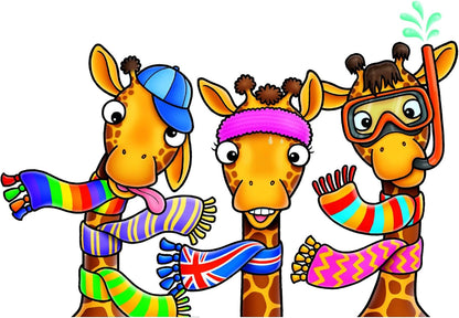 Orchard Toys Giraffes in Scarves Game, Fun Counting and Colour Educational Toys and Games, Educational Games for Kids Age 4-7 years.