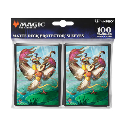 Ultra Pro - Magic The Gathering: Bloomburrow 100ct Deck Protector® MTG Sleeves Featuring Zinnia, Valley’s Voice, Protect and Store MTG Cards, Standard Size Card Sleeves