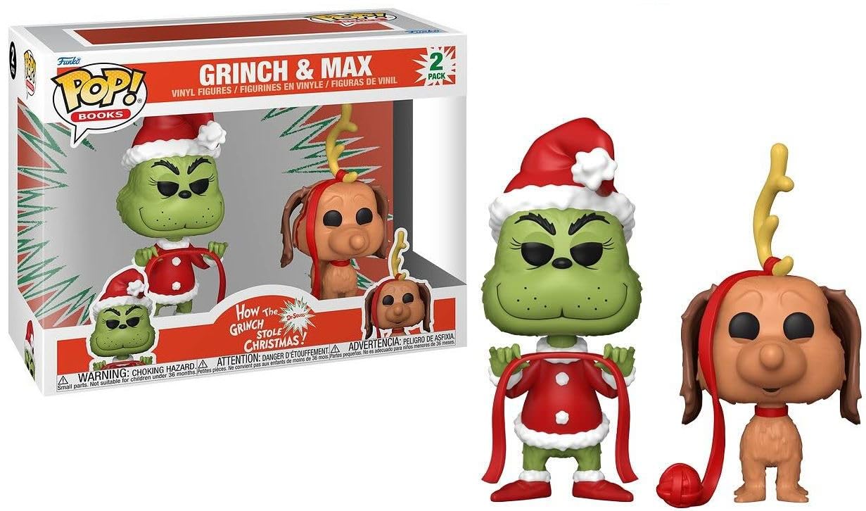 Funko Pop! Books: HTGSC - the Grinch With Max 2PK - How the Grinch Stole Christmas - Collectable Vinyl Figure - Gift Idea - Official Merchandise - Toys for Kids & Adults - Movies Fans