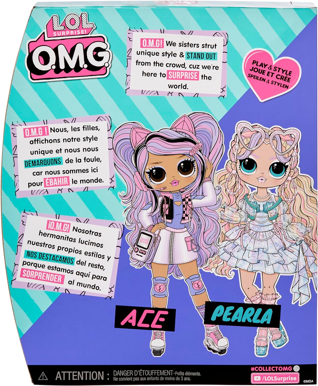 L.O.L. Surprise! OMG Fashion Doll Ace with 15 Surprises - Doll Including Gaming Themed Fashions and Accessories – Great for Kids Ages 4+
