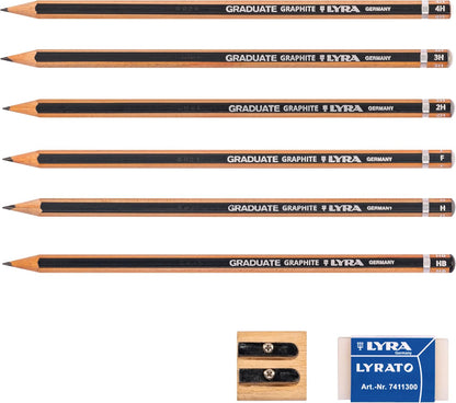 LYRA Graduate Graphite Manga Set mit 6 Graphitstiften und Zubehör