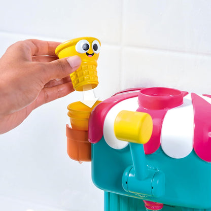 TOMY Toomies Foam Cone Factory Deluxe - Ice Cream Foam Maker Baby Bath Toys - Wall Mounted Bubble Bath Toys for Kids - Pretend Play Water Toys - Toddler and Baby Sensory Toys - Plus 18 Month Old Toys