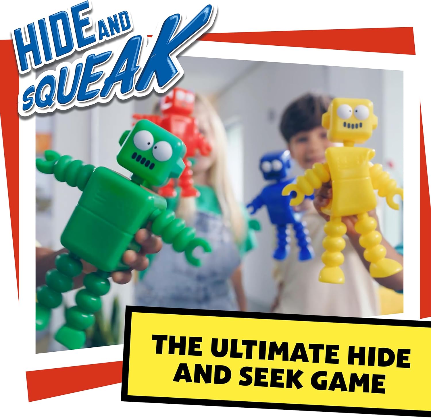 TOMY Games T73660EN Hide and Squeak Robots, Multi