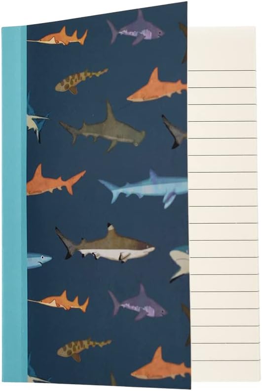 Sharks A6 Lined Notebook