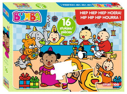 Bumba : puzzel 16 st - Hiep Hiep Hiep Hoera!