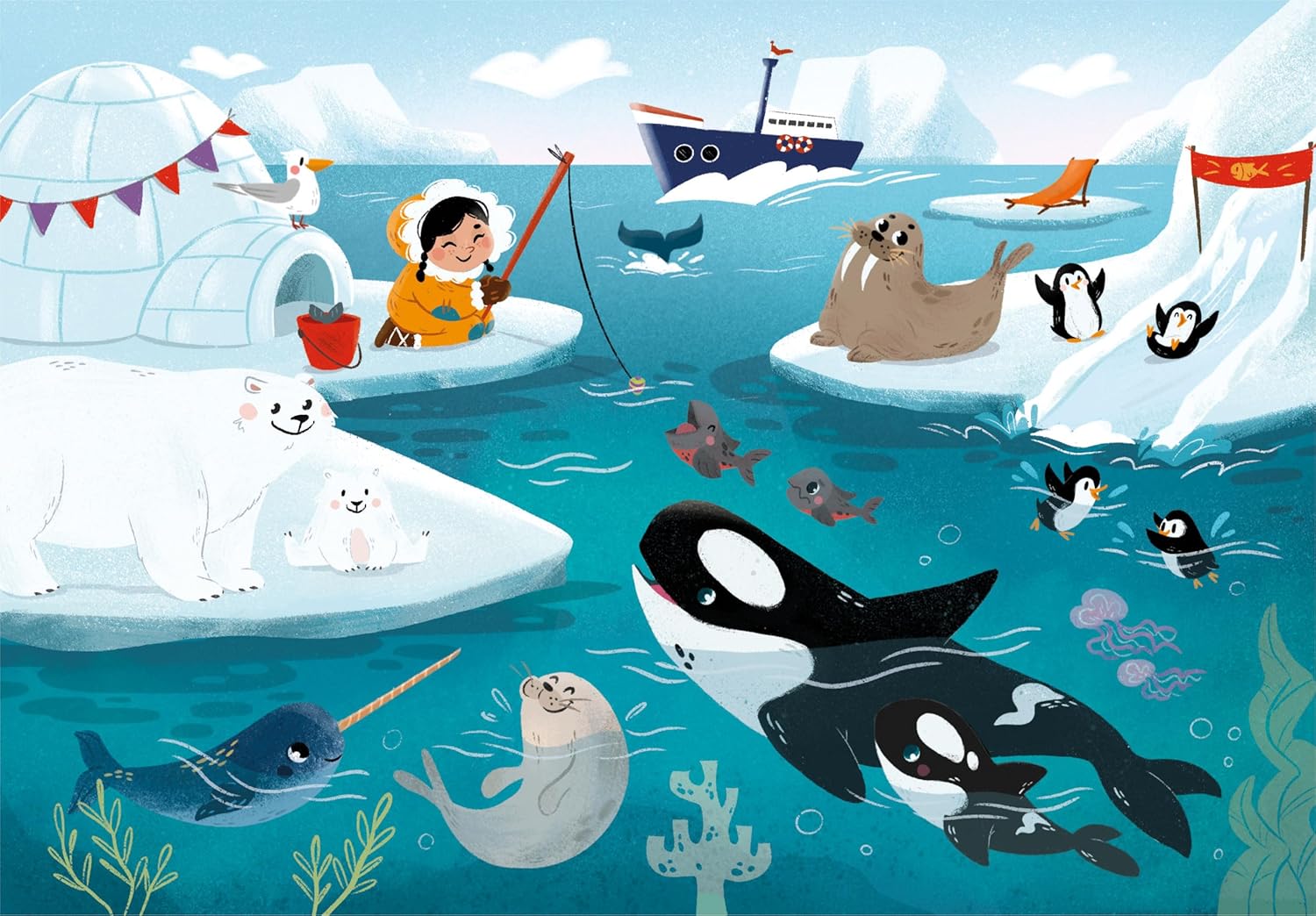 Clementoni Puzzel Life at sea 2 Puzzel Met 60 Stukjes - Supercolor Puzzel Voor Kinderen, Puzzel Voor Kinderen, Gemaakt In Italië 24817