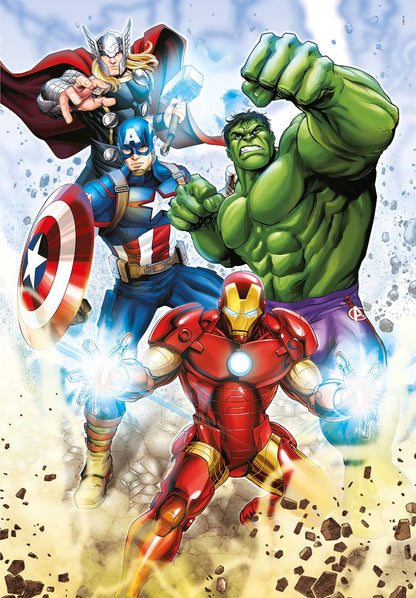 Clementoni- Marvel Avengers Supercolor Avengers-60 Pièces, Enfants 5 Ans, Puzzle Dessin Animé-Fabriqué en Italie, 26193