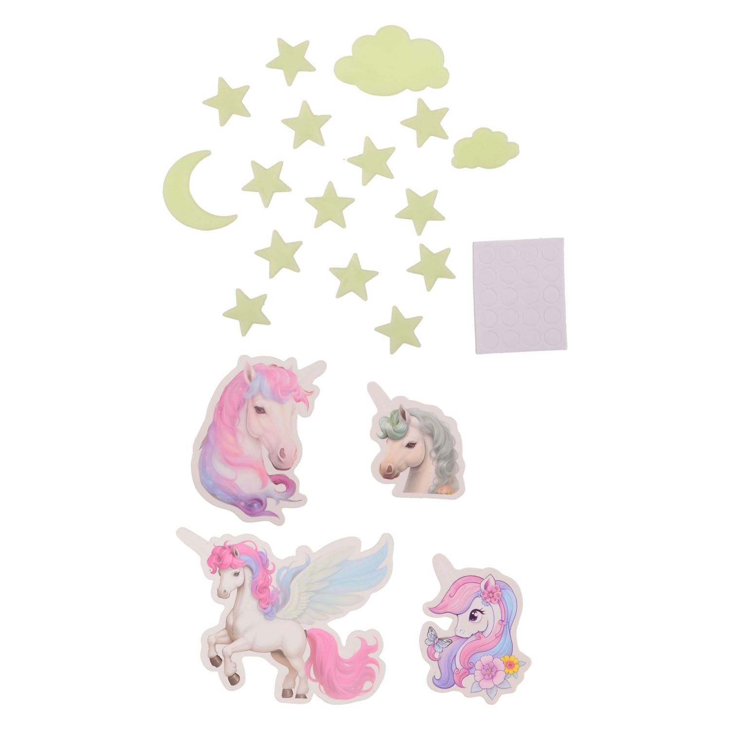 Johntoy - Glow in the dark Eenhoorn Muurstickers