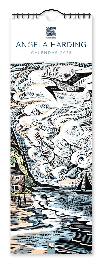 Angela Harding Slim Calendar 2025 (Art Calendar): Original Flame Tree Publishing-Kalender Slimeline