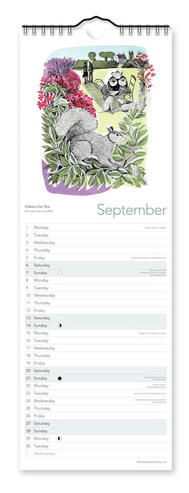 Angela Harding Slim Calendar 2025 (Art Calendar): Original Flame Tree Publishing-Kalender Slimeline