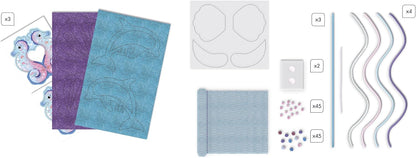 Janod - Magic Ocean - 3 Baguettes Sirène à Créer - Activité Manuelle pour Enfant - Kit de Loisirs Créatifs - avec Rubans,Perles et Sequins - Univers de la Magie - Jeu pour Enfant 3 Ans et + - J09135