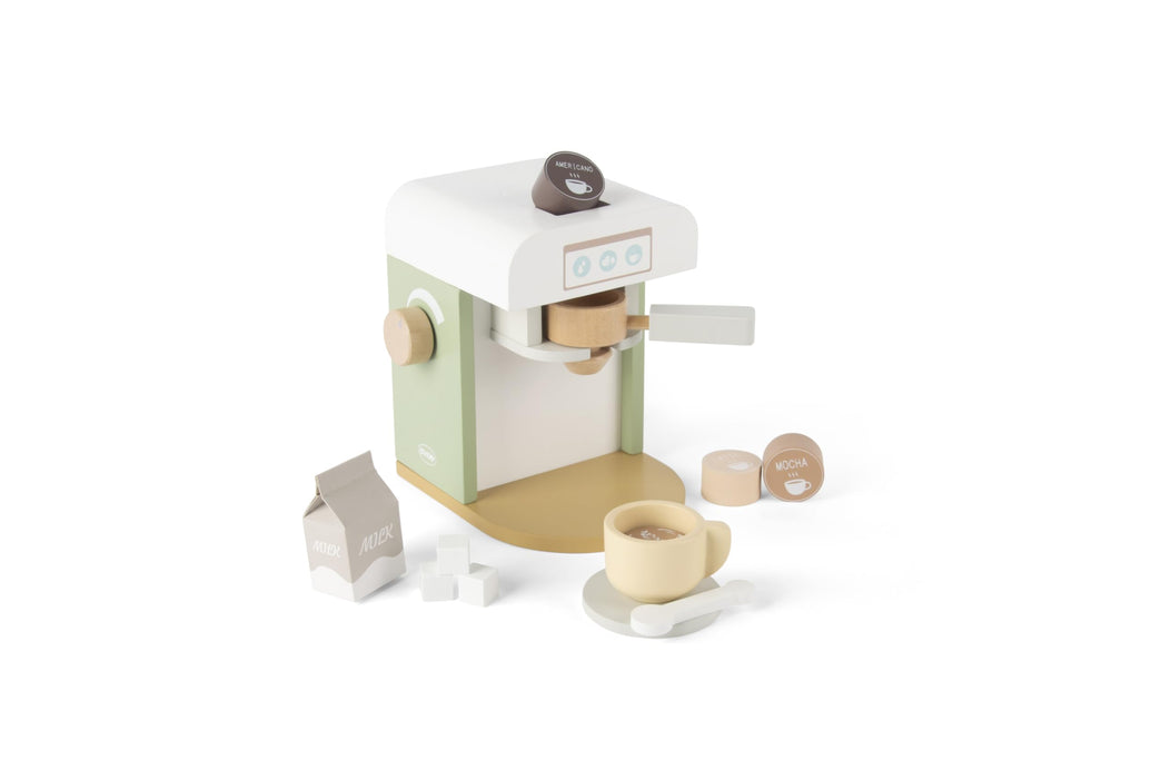 Dantoy - Wooden Coffee Machine Set - Role Play - Wooden Toy - with Accessories - 3+ Years