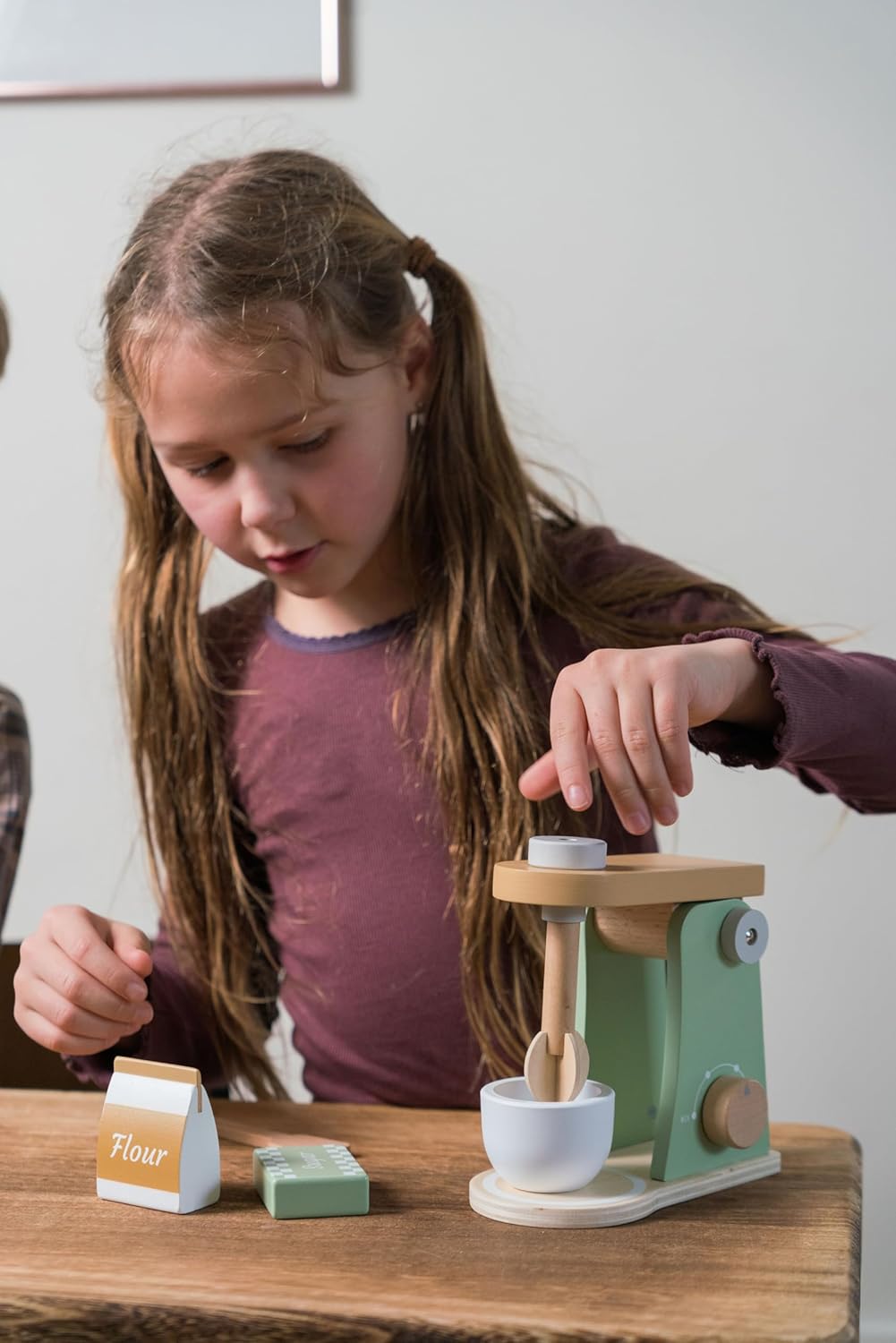 dantoy - Rührmaschine aus Holz - Rollenspiel - Holzspielzeug - mit Zubehör - 3+ Jahre