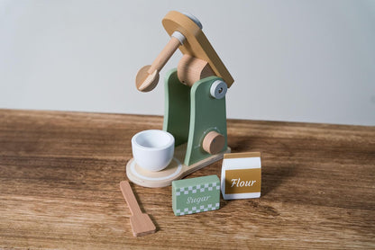 dantoy - Rührmaschine aus Holz - Rollenspiel - Holzspielzeug - mit Zubehör - 3+ Jahre