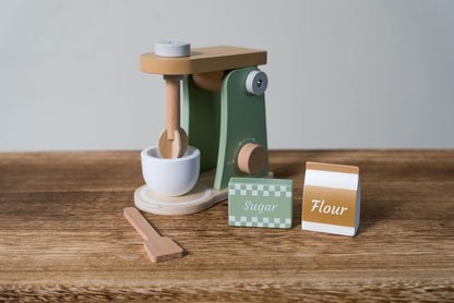 dantoy - Rührmaschine aus Holz - Rollenspiel - Holzspielzeug - mit Zubehör - 3+ Jahre