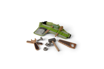 Dantoy - Wooden tool belt for kids - Role play - Wooden toys - with accessories - over 3 years