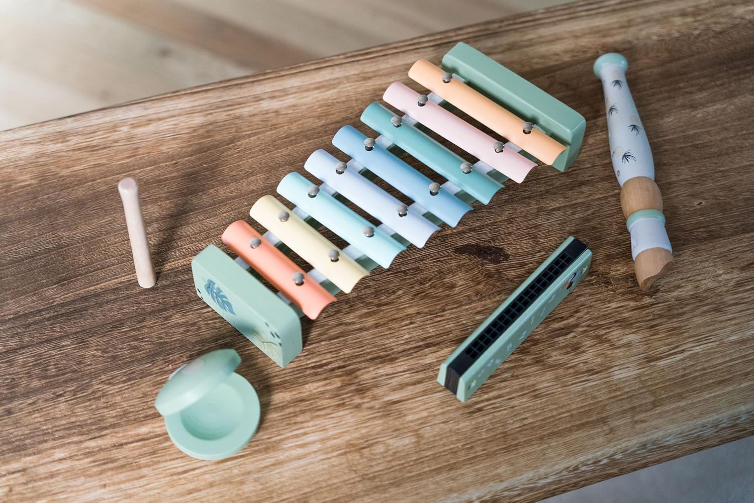 Dantoy - Multi Musik Set aus Holz - Rollenspiel - Holzspielzeug - mit Zubehör - 3+ Jahre