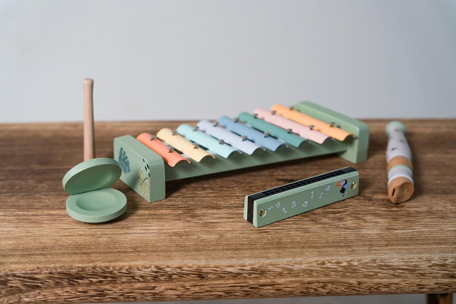 Dantoy - Multi Musik Set aus Holz - Rollenspiel - Holzspielzeug - mit Zubehör - 3+ Jahre