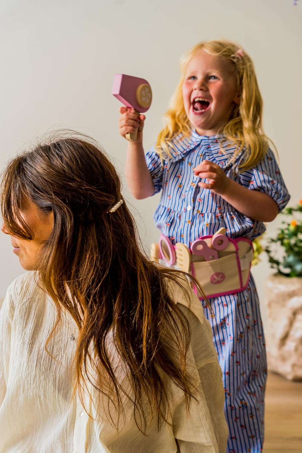 Dantoy - Wooden hairdressing set for children - role play - wooden toys - with accessories - over 3 years