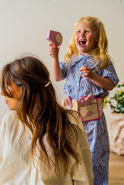 Dantoy - Wooden hairdressing set for children - role play - wooden toys - with accessories - over 3 years