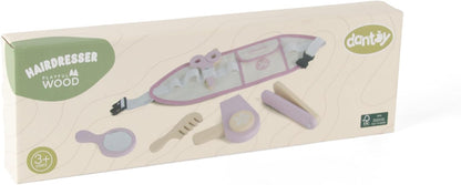 Dantoy - Wooden hairdressing set for children - role play - wooden toys - with accessories - over 3 years
