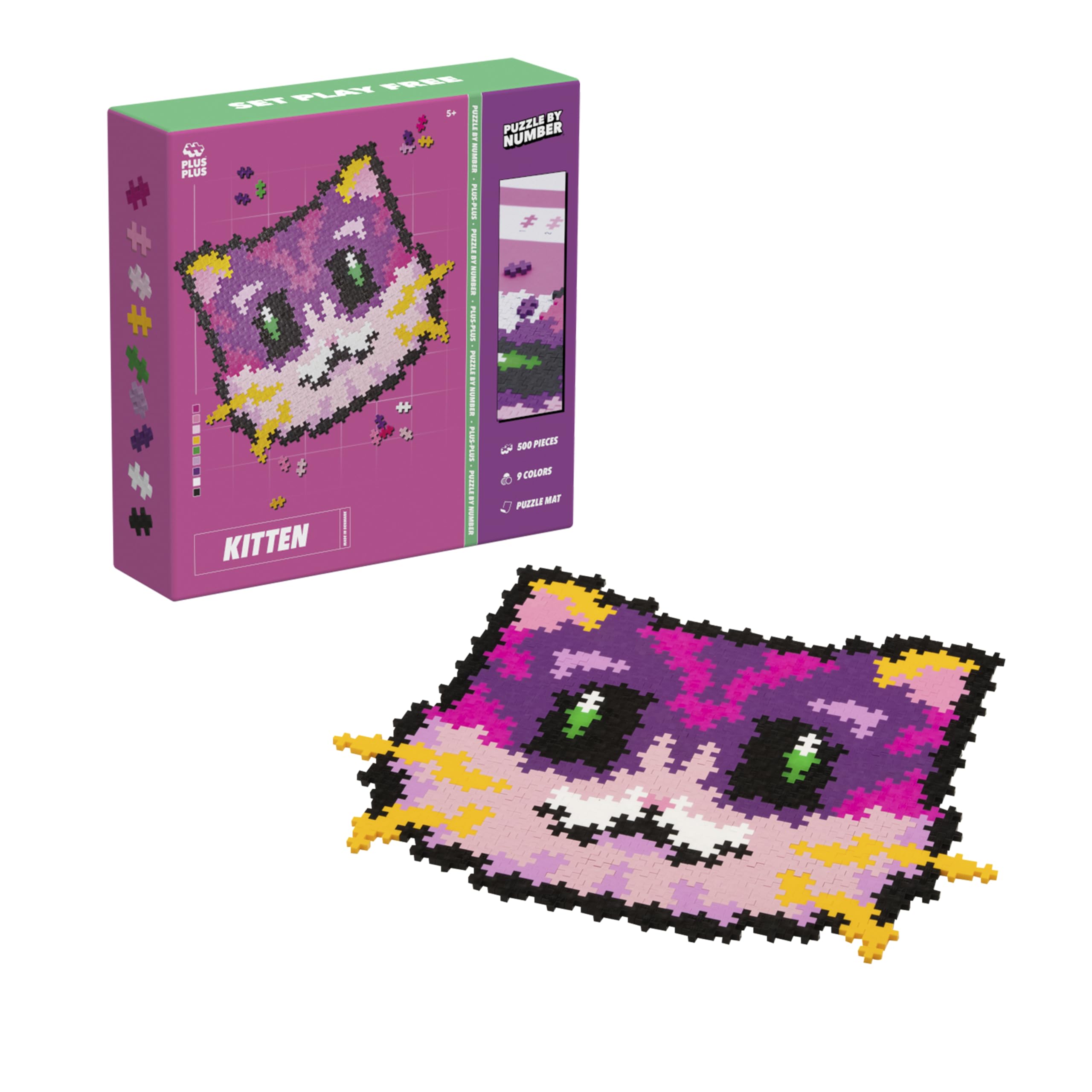 Plus-Plus - Puzzle By Number Kitten 500Pcs (3960)