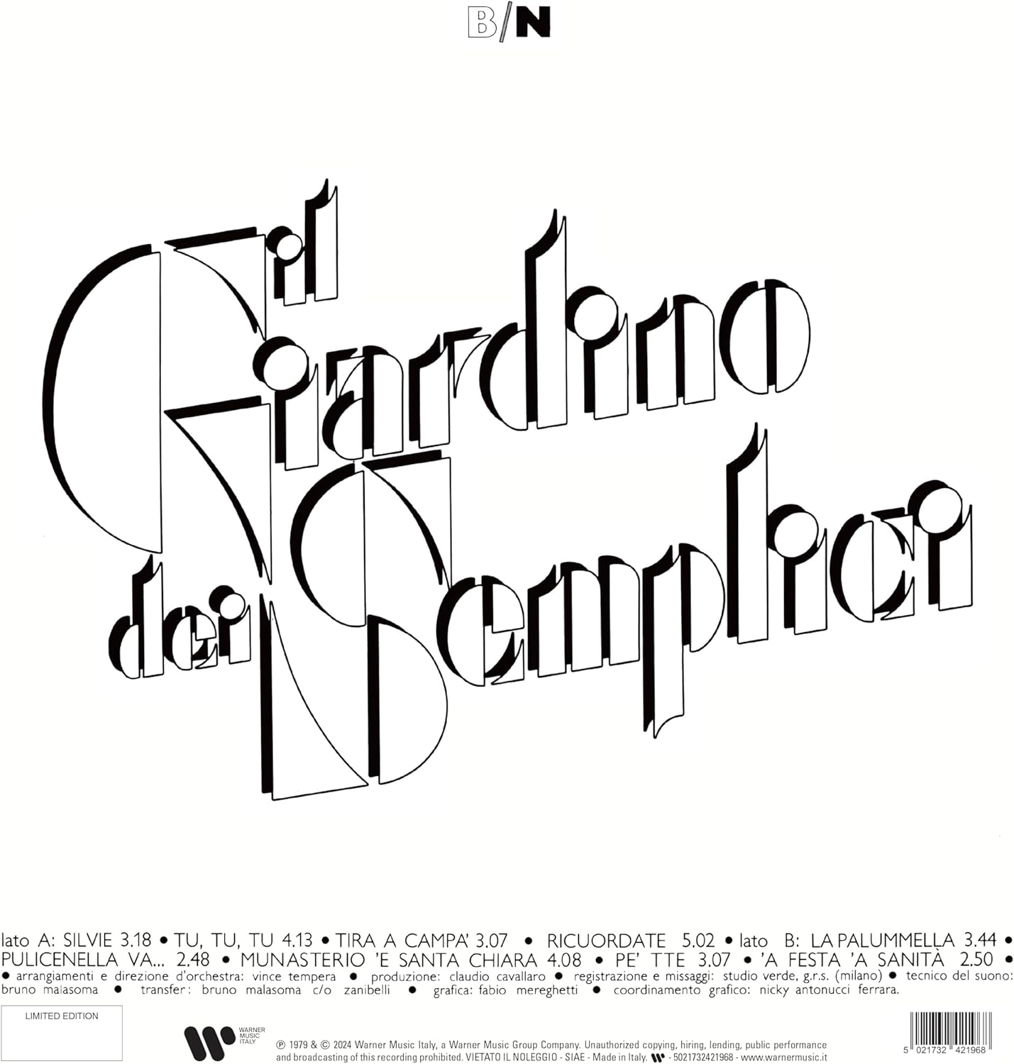 B/N (Vinile Bianco Edizione Limitata
