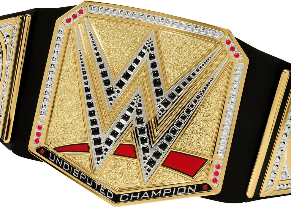 Mattel WWE Championship Title, Undisputed WWE Universal Championship Role-Play & Costume Piece, Leather-like Belt 3+ Feet with One-Time Adjustment