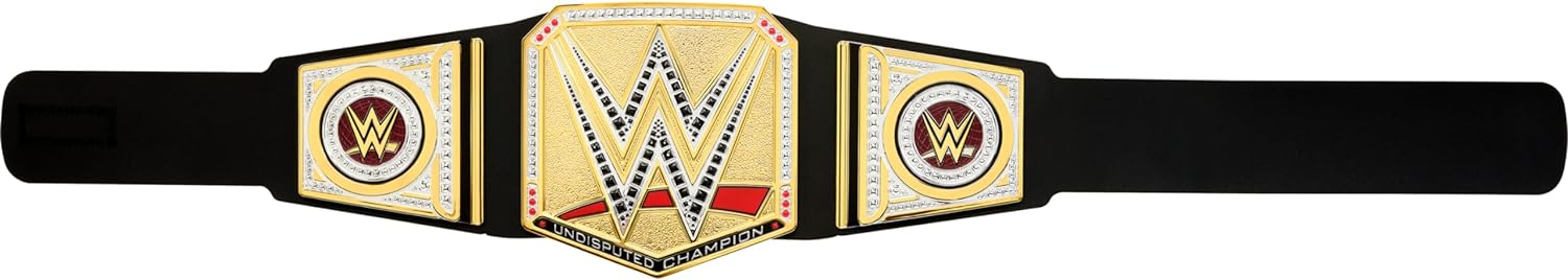 Mattel WWE Championship Title, Undisputed WWE Universal Championship Role-Play & Costume Piece, Leather-like Belt 3+ Feet with One-Time Adjustment