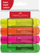 Faber-Castell 254644 - Confezione di 4 evidenziatori Textliner 1546 - Tonalità Neon