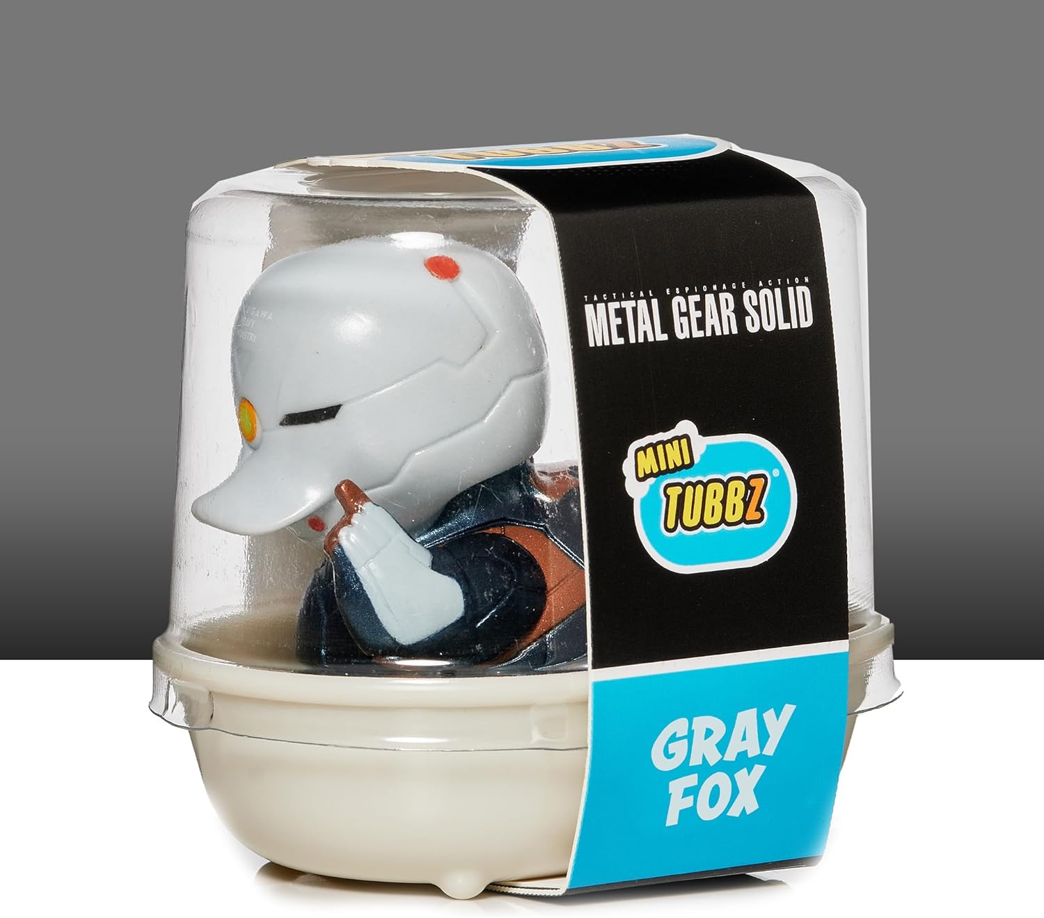 TUBBZ Mini Gray Fox Collectible Vinyl Rubber Duck Figure - Official Metal Gear Solid Merchandise - Thriller Action Video Games