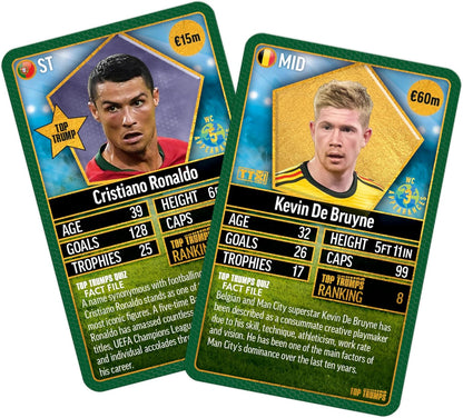 Top Trumps World Football Stars Top 200 Card Game Pack 5, Play with Ronaldo, Kevin De Bruyne, Putellas and Paredes, educational gift for ages 6 plus