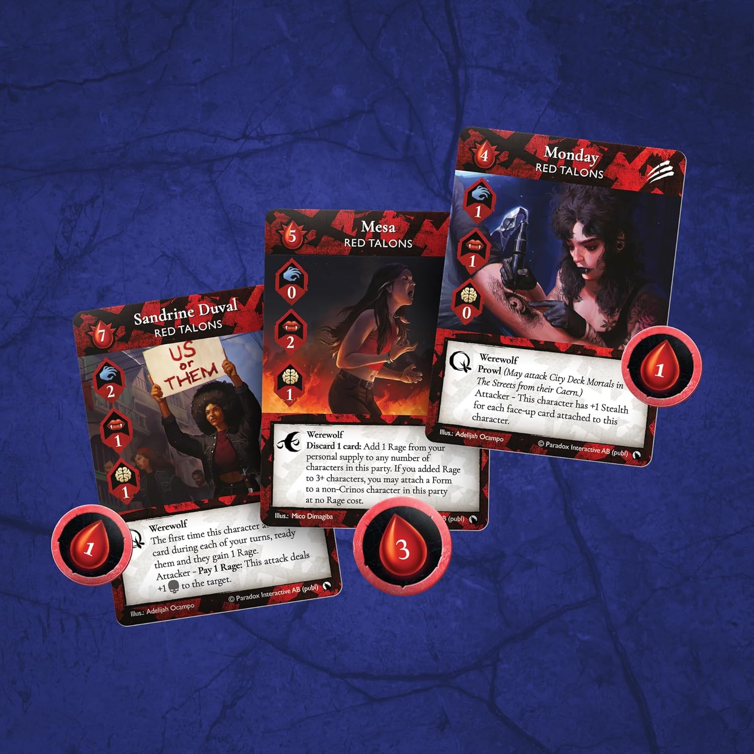 Renegade Game Studios | Vampire: The Masquerade Rivals Werewolf: Fang & Talon | Roleplaying Game | Ages 14+ | 2-4 Players | 30-70 Minutes Playing Time