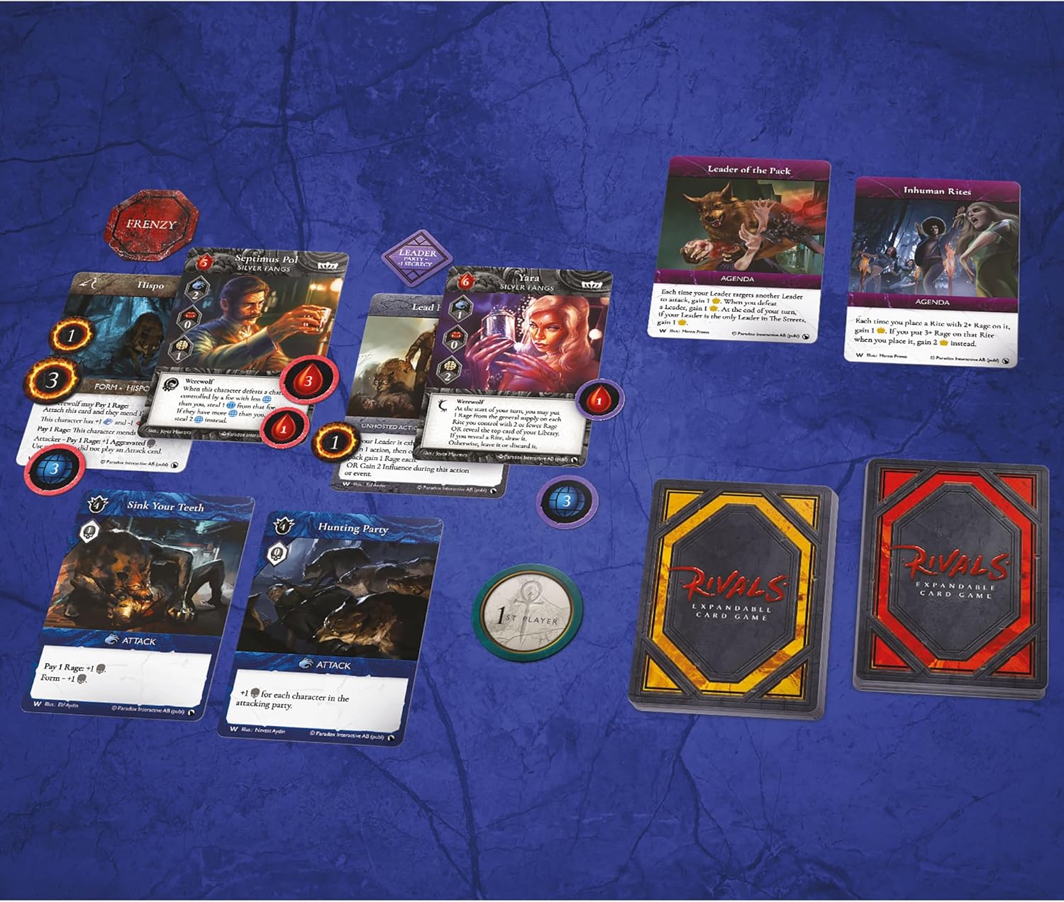 Renegade Game Studios | Vampire: The Masquerade Rivals Werewolf: Fang & Talon | Roleplaying Game | Ages 14+ | 2-4 Players | 30-70 Minutes Playing Time